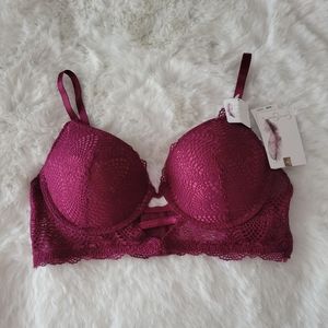 JESSICA SIMPSON BRAND NEW ULTRA FLIRTY LONG LINE BRA WITH DEMI CUP SIZE 34B